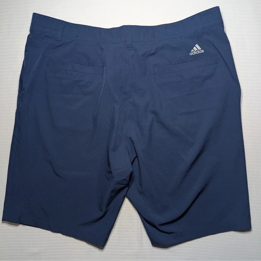 Adidas Golf Shorts Mens‎ Blue Flat Front Stretch Performance Active Shorts